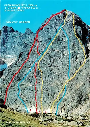 AK / Ansichtskarte Vysoke_Tatry_SK Skalnata Dolina Bergsteigertouren Kezmarsky Stit 