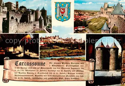 AK / Ansichtskarte Carcassonne Port d Aude Chateau Comtal Tour Sarrazine Cite Carcassonne