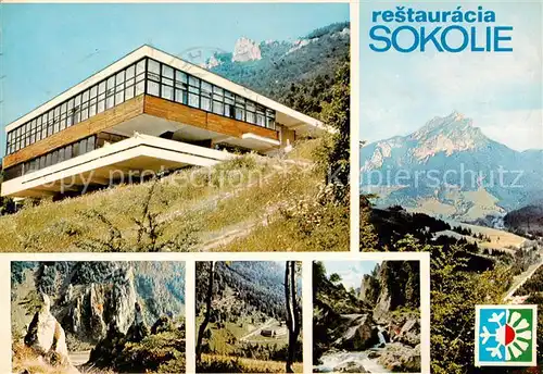 AK / Ansichtskarte Mala_Fatra_Kleine_Fatra_SK Restauracia Sokolie Landschaftspanorama Bergwelt Kleine Fatra 