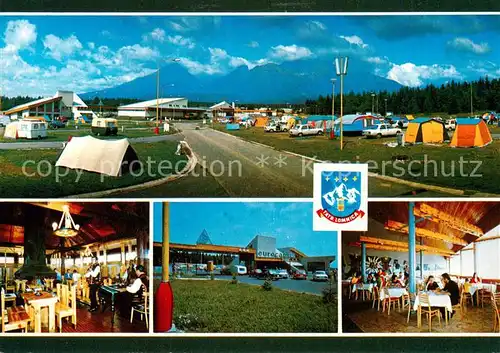 AK / Ansichtskarte Tatranska_Lomnica_SK Campingplatz Eurocampu FICC Restaurant Hohe Tatra 