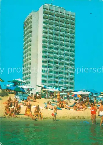 AK / Ansichtskarte Slantschev_Brjag Hotel Burgas Strand am Schwarzen Meer Slantschev_brjag