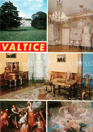 AK / Ansichtskarte Valtice_CZ Schloss Innenraeume Wandgemaelde 