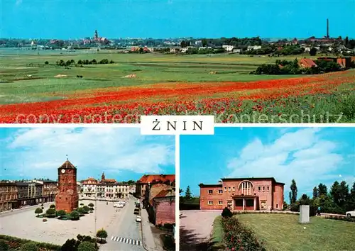 AK / Ansichtskarte Znin_Schnin_Dietfurt_PL Panorama Stadtplatz Museum 