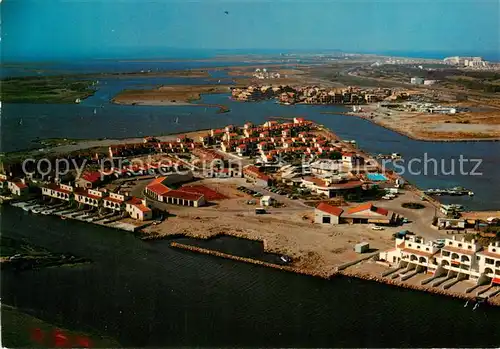 AK / Ansichtskarte Port Barcares_66_Pyrenees Orientales Vue aerienne sur la presqu ile 