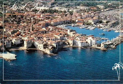 AK / Ansichtskarte Saint_Tropez_Var La ville et le port Cote d Azur vue aerienne Saint_Tropez_Var