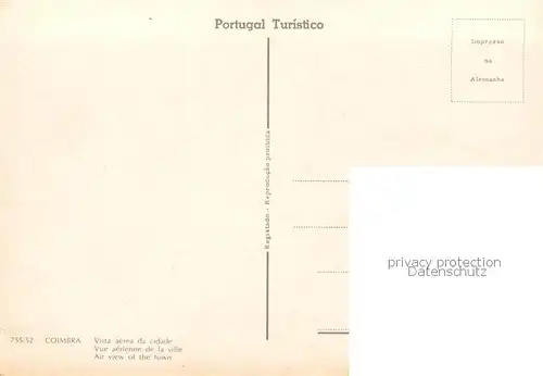 AK / Ansichtskarte Coimbra_PT Vista aerea de cidade 