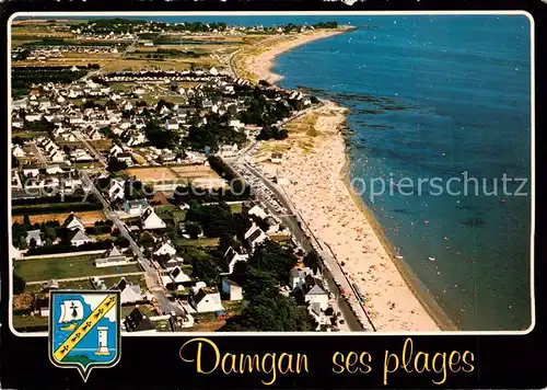 AK / Ansichtskarte Damgan_56_Morbihan Les plages Vue aerienne 