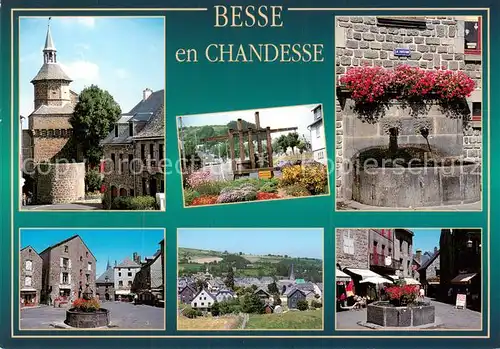 AK / Ansichtskarte Besse_Charente Le Beffroy Presse fromages St Nectaire Place de la Poterne Place Alfred Pipet Vue generale place de la Gayme Besse Charente