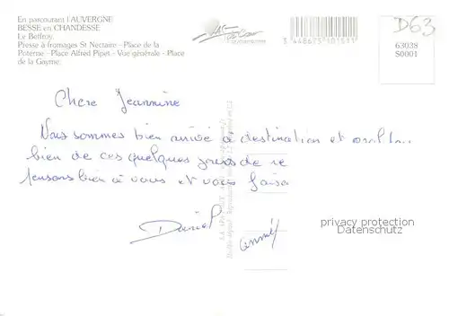 AK / Ansichtskarte Besse_Charente Le Beffroy Presse fromages St Nectaire Place de la Poterne Place Alfred Pipet Vue generale place de la Gayme Besse Charente