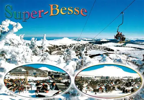 AK / Ansichtskarte Super Besse et Saint Anastaise_63_Puy de Dome Divers aspects de la station sous la neige 