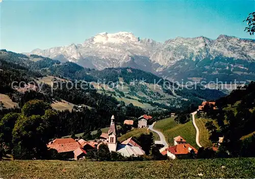 AK / Ansichtskarte Manigod_74_Haute Savoie La Croix Fry Vue sur le Pays La Tornette 