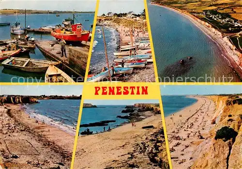 AK / Ansichtskarte Penestin_56_Morbihan Le port de Trehiguier les plages de Poulante et de la mine dOr et la pointe du Bile 