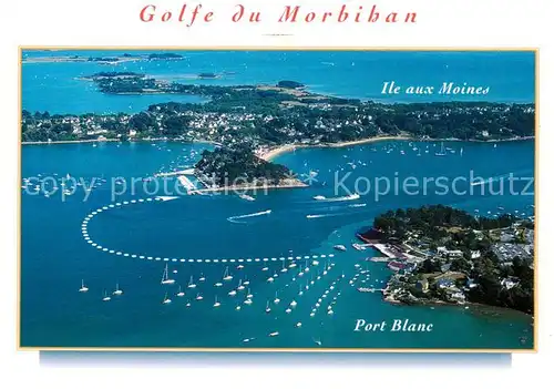 AK / Ansichtskarte Ile aux Moines_56_Morbihan Port Blanc Vue aerienne 