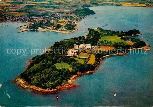 AK / Ansichtskarte Ile_Berder_56_Morbihan en Larmor Baden Etablissent Saint Joseph Petites Soeurs de Saint Francois dAssise Vue aerienne 