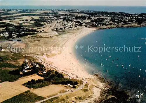 AK / Ansichtskarte Saint Gildas de Rhuys_56_Morbihan La plage des Govelins Vue aerienne 
