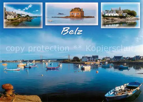 AK / Ansichtskarte Belz_56_Morbihan Lilot Saint Cado et la riviere dEtel Vue aerienne 