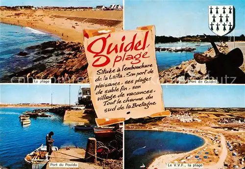 AK / Ansichtskarte Guidel_56_Morbihan La plage Port de Guidel Port du Pouidu Le VVF la plage 