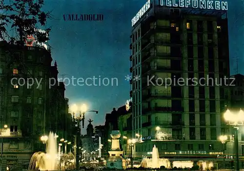 AK / Ansichtskarte Valladolid Plaza Zorrilla Nocturna Valladolid