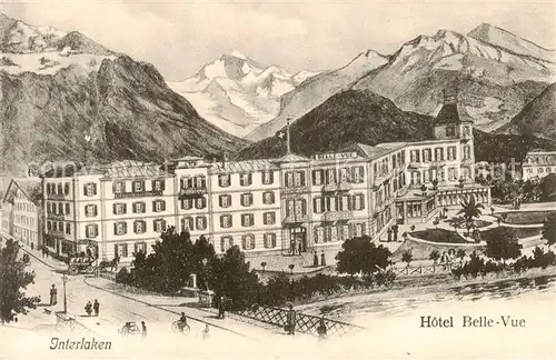 AK / Ansichtskarte Interlaken_BE Hotel Belle Vue Ausseansicht Interlaken_BE