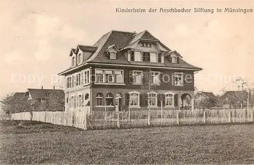 AK / Ansichtskarte Muensingen_Konolfingen_BE Kinderheim d. Aeschbacher Stiftung Aussenansicht 