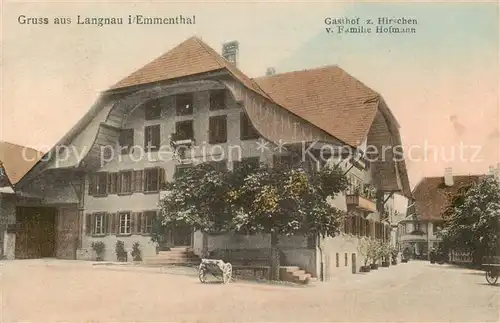 AK / Ansichtskarte Langnau__Emmental_BE Gasthof z. Hirschen Aussenansicht 