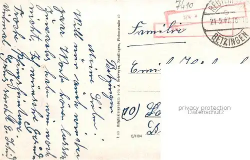 AK / Ansichtskarte Betzingen Teilansicht m. Kirche Betzingen