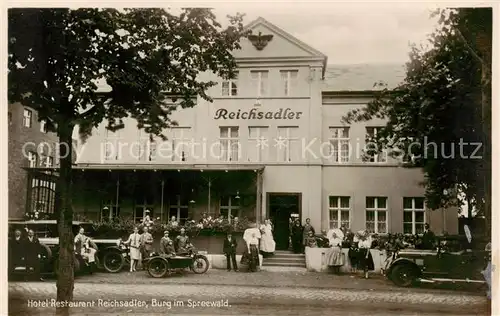 AK / Ansichtskarte Burg_Spreewald Restaurant Hotel Reichsadler Burg Spreewald
