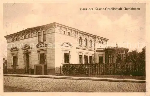 AK / Ansichtskarte Gumbinnen_Goesev_Gussew_Oblast_Kaliningrad_RU Haus d. Kasino Gesellschaft Aussenansicht 