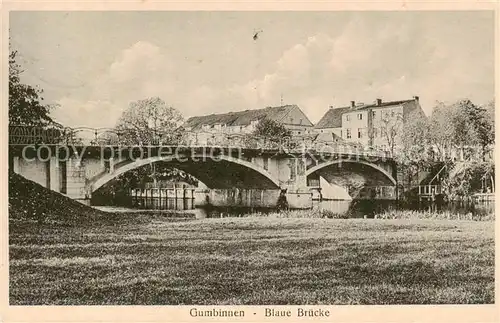 AK / Ansichtskarte Gumbinnen_Goesev_Gussew_Oblast_Kaliningrad_RU Blaue Bruecke 