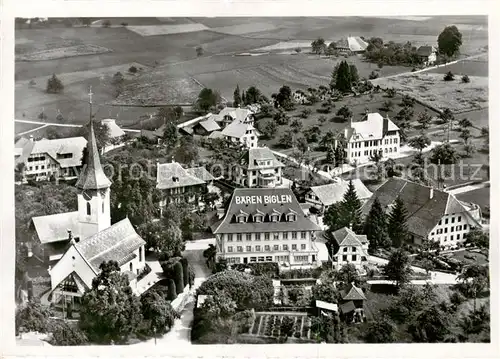 AK / Ansichtskarte Biglen_BE Fliegeraufnahme Hotel Baeren 