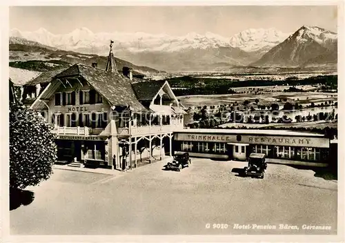 AK / Ansichtskarte Gerzensee_BE Hotel Pension Bueren Aussenansicht m. Trinkhalle u. Restaurant 