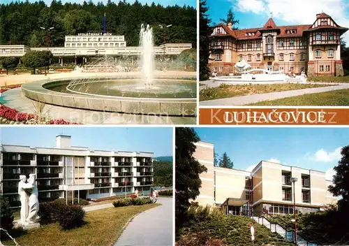 AK / Ansichtskarte Luhacovice_CZ Kurhotels Springbrunnen 