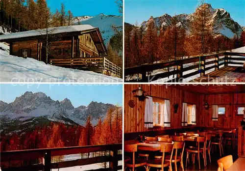 AK / Ansichtskarte Sexten_Sesto_Suedtirol_IT Laerchenhuette Berghuette Dolomiten 