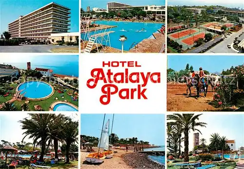 AK / Ansichtskarte Marbella_Andalucia Hotel Atalaya Park Swimming Pool Tennis Reiten Strand Marbella_Andalucia