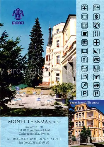 AK / Ansichtskarte Frantiskovy_Lazne Lazenske Sanatorium Monti Thermae Dependance Villa Anna Frantiskovy_Lazne