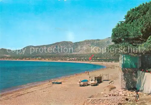 AK / Ansichtskarte El_Arenal_Mallorca_ES Plage La fleche indique lendroit on va se contruire l Inmeuble 