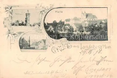 AK / Ansichtskarte Landsberg_Lech Malta   Mutterthurm Hauptplatz Landsberg_Lech