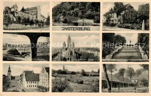 AK / Ansichtskarte Insterburg_Tschernjachowsk_RU Schloss Georgenburg   Strandbad   A. H. Platz   Feldpost 