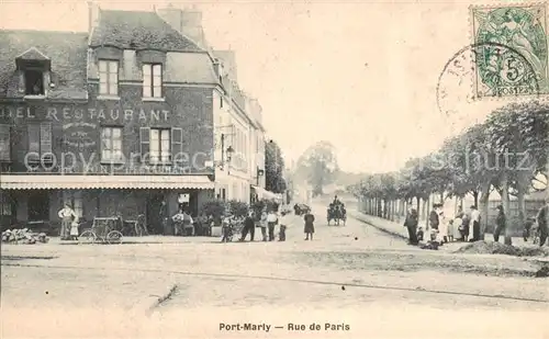 AK / Ansichtskarte Port Marly_Le_78_Yvelines Rue de Paris   Kutsche 