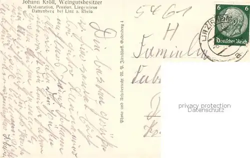 AK / Ansichtskarte Dattenberg Gesamtansicht u. Schwarzer See   Burg Dattenberg