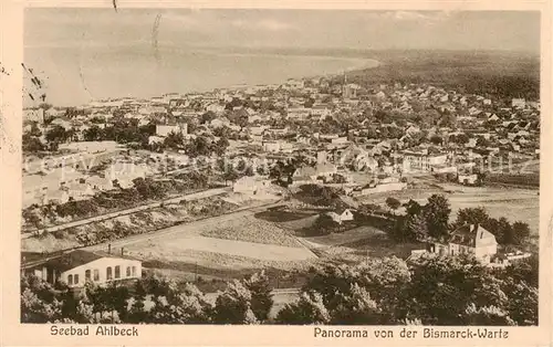 AK / Ansichtskarte Ahlbeck_Ostseebad Panorama v. d. Bismarck Warte Ahlbeck_Ostseebad