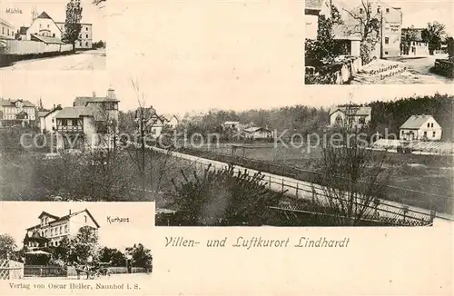 AK / Ansichtskarte Lindhardt_Naunhof_Grimma Muehle Kurhaus Restaurant Lindenhof Villen 