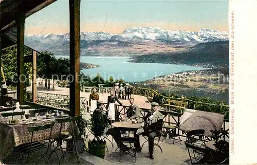 AK / Ansichtskarte Uetliberg_ZH Restaurant Uto Kulm   Blick a. d. Zuerichsee Uetliberg ZH