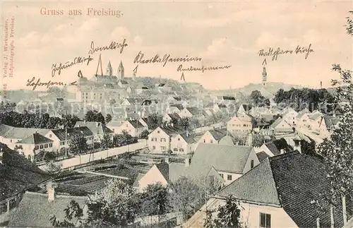 AK / Ansichtskarte Freising_Oberbayern Gesamtansicht Freising Oberbayern