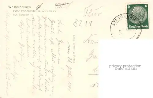 AK / Ansichtskarte Westerhausen_Breitbrunn_Chiemsee Haus Aussenansicht 