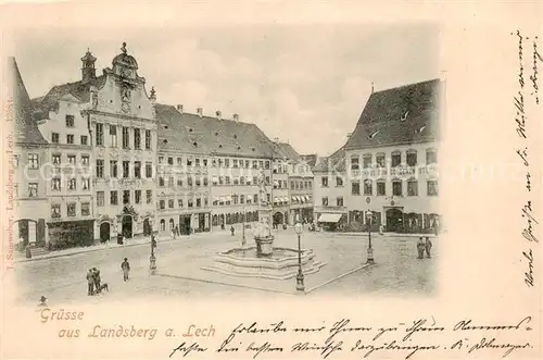 AK / Ansichtskarte Landsberg_Lech Grosser Platz Landsberg_Lech