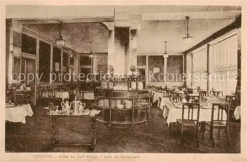 AK / Ansichtskarte Soissons_02_Aisne Hotel du Lion Rouge   Salle du Restaurant 