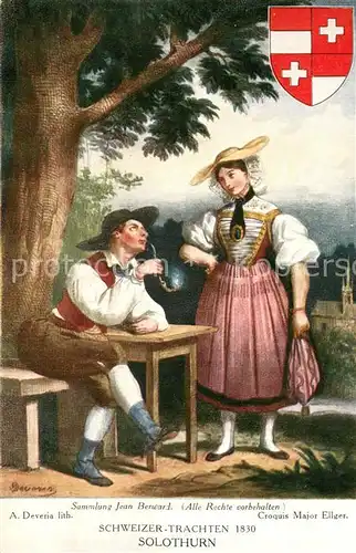AK / Ansichtskarte Trachten_Schweiz Solothurn 