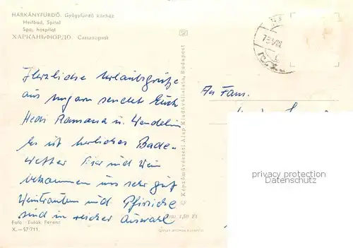 AK / Ansichtskarte Harkanyfuerdo_HU Spa Hospital 