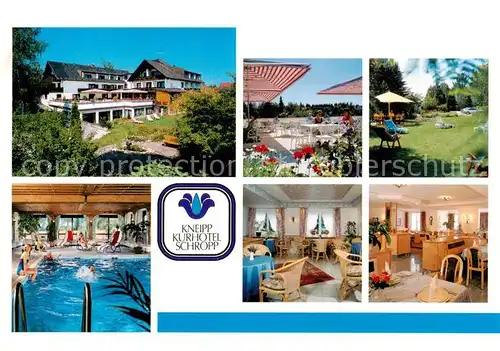 AK / Ansichtskarte Bad_Woerishofen Kneipp Kurhotel Schropp Hallenbad Garten Bad_Woerishofen